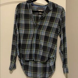 L.L. Bean Blue and Green Plaid Shirt